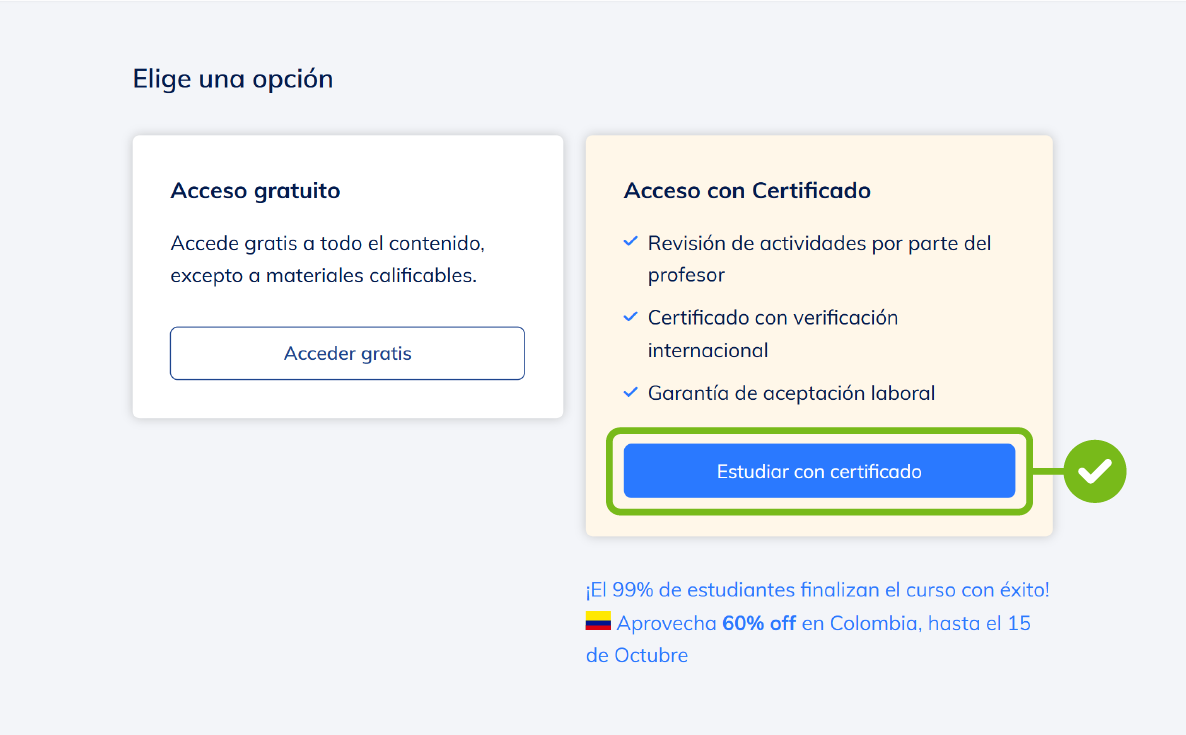Puedo obtener un certificado de mi aprendizaje
