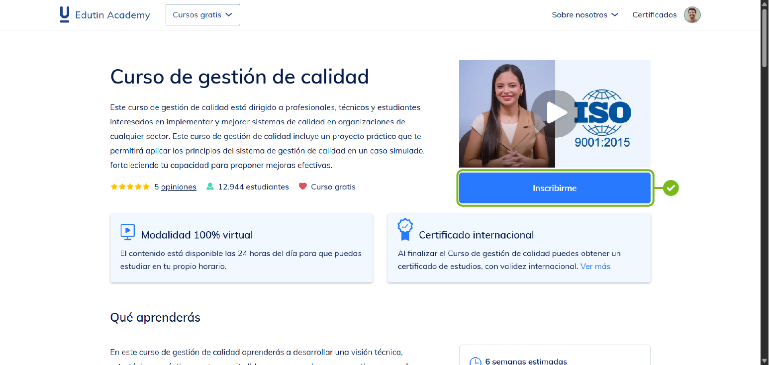 ¿Cómo inscribirme en un curso?